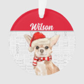 Chihuahua Dog with Name and Photo (devant)