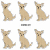 Chihuahua Dogs Felt Kijk Sticker (Voorkant)