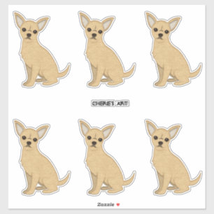 Chihuahua Dogs Felt Kijk Sticker