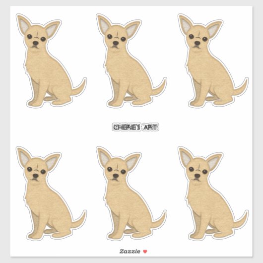 Chihuahua Dogs Felt Kijk Sticker (Vel)