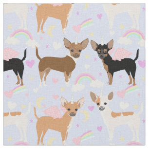 Chihuahua dogs unicorn pastel regenboog stof