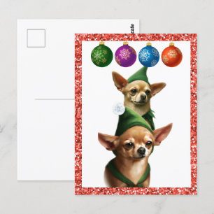 Chihuahua Elves Briefkaart