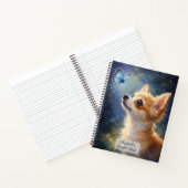 Chihuahua en Blauwe Vlinder Notitieboek (Binnen)