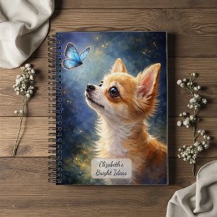 Chihuahua en Blauwe Vlinder Notitieboek