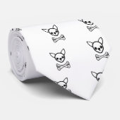 Chihuahua en botten (bewerkbaar) stropdas (Opgerold)