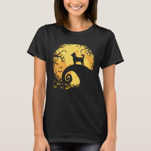 Chihuahua en Moon Silhouette Hond Halloween T-shirt