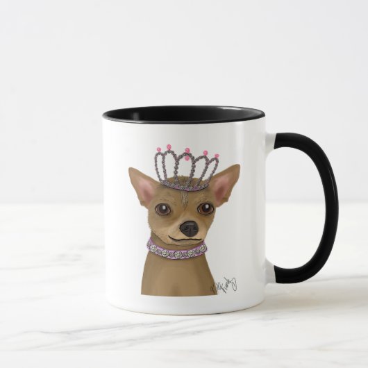 Chihuahua en Tiara Mok (Rechts)