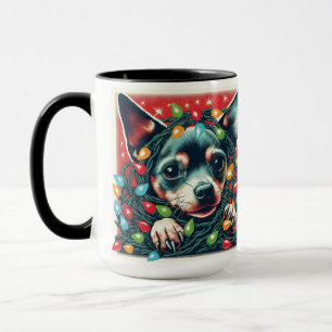 Chihuahua en train de jouer à la Coupe de Mug