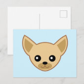 Chihuahua Face Briefkaart (Voorkant / Achterkant)