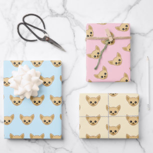 Chihuahua Face Inpakpapier Vel