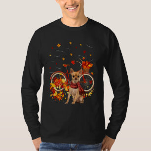 Chihuahua-fiets herfst hond blad val Herfst Y'all T-shirt