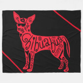 "CHIHUAHUA" FLEECE DEKEN (Voorkant (Horizontaal))