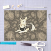 Chihuahua Floral Sepia Decoupage Dog Art Tissuepapier (Craft)