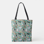 Chihuahua Florals Canvas tas - chihuahua bloemen (Achterkant)