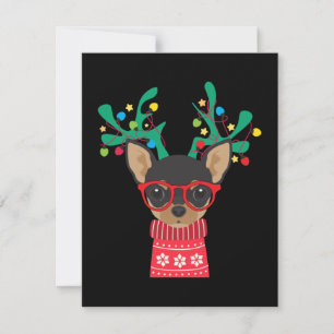 Chihuahua Funny Holiday Kerstmis Bedankkaart