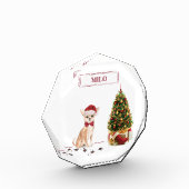 Chihuahua Funny kersthond met boom Fotoblokken (Links)