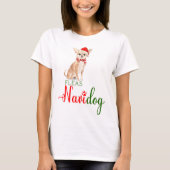 Chihuahua Funny Kerstmis Fleas Navidog T-shirt (Voorkant)
