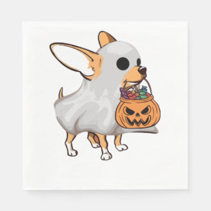 Chihuahua Geest Pompoen Halloween T-shirt Servet