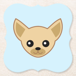 Chihuahua Gezicht Kartonnen Onderzetters
