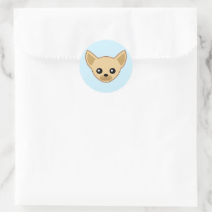 Chihuahua Gezicht Ronde Sticker