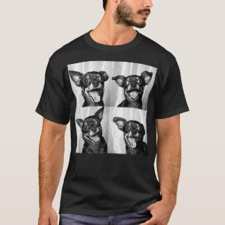 Chihuahua Gezichtsportret Grappige Hond Photobooth T-shirt