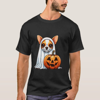 Chihuahua Ghost Pumpkin Halloween Herfst Kostuum T T-shirt