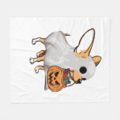 Chihuahua Ghost Pumpkin Halloween Shirt Fleece Deken (Voorkant (Horizontaal))