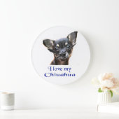 Chihuahua giften grote klok (Huis)