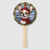 Chihuahua Glas in lood Kerst Handwaaier