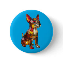 Chihuahua Glas-in-lood Knoop