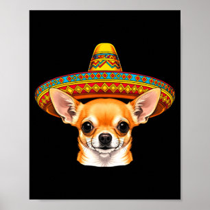 Chihuahua grafisch - chihuahua liefhebbers fiesta poster
