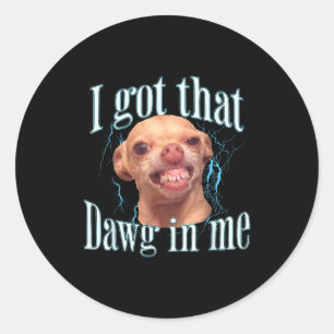 Chihuahua Grappige Meme Ronde Sticker