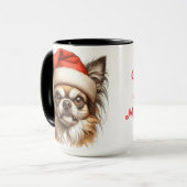 Chihuahua Grumpy Christmas Coffee Mug Cup (Devant gauche)