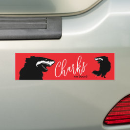 Chihuahua + Haai = Chark - Chark aan boord Bumpersticker