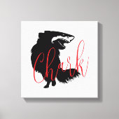 Chihuahua + haai = haai canvas afdruk (Voorkant)