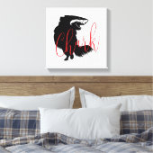 Chihuahua + haai = haai canvas afdruk (Insitu (Slaapkamer))