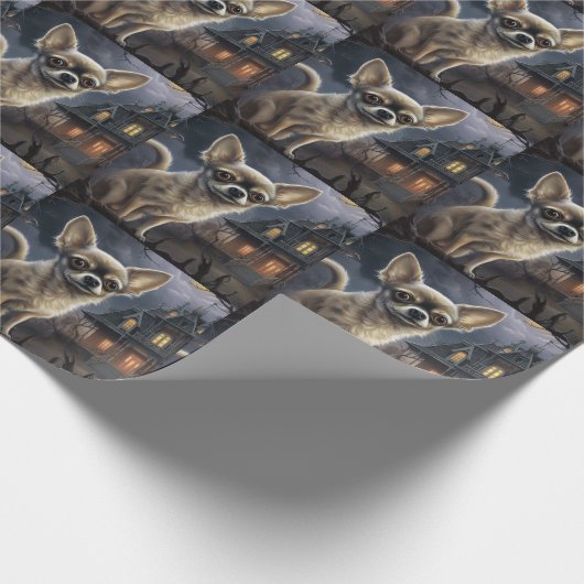 chihuahua halloween eng cadeaupapier (Hoek)