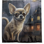 chihuahua halloween eng douchegordijn (Voorkant)