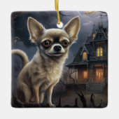 chihuahua halloween eng keramisch ornament (Voorkant)