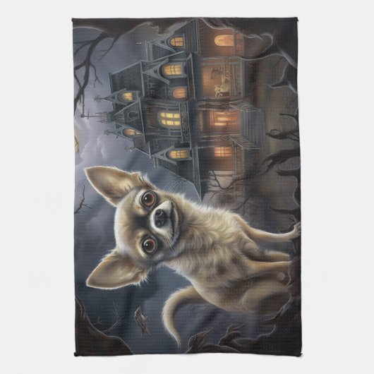 chihuahua halloween eng theedoek (Verticaal)