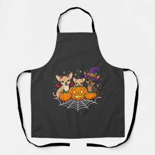 Chihuahua Halloween Pompoen Heks Hond Ontwerp Schort