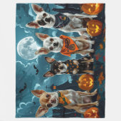 Chihuahua Halloween Spooky Fleece Deken (Voorkant)