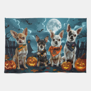Chihuahua Halloween Spooky Theedoek