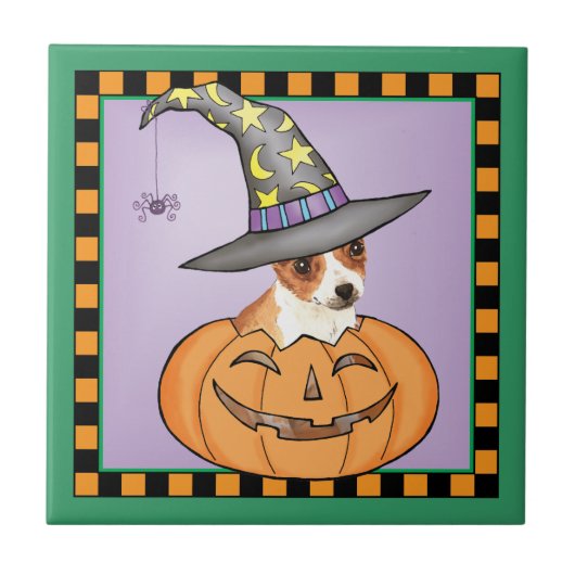 Chihuahua Halloween Tegeltje (Voorkant)
