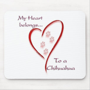 Chihuahua hart behoort muismat