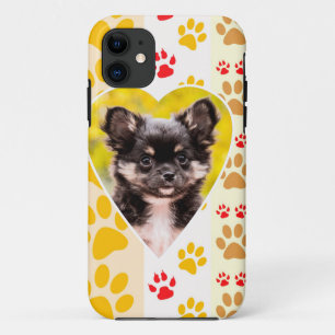 Chihuahua hart poot afdrukken iPhone 11 hoesje
