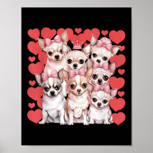 Chihuahua Hart Valentijnsdag Paar Poster