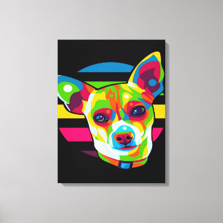 Chihuahua Head_Dog Lover Canvas Afdruk