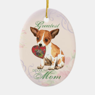 Chihuahua Heart Mam Keramisch Ornament