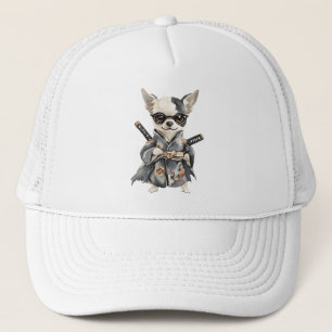 Chihuahua Helden – Watercolor Hond HAND TEKENING Trucker Pet
